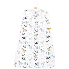 Hudson Baby Infant Girl Cotton Sleeveless Wearable Sleeping Bag, Sack, Blanket, Cute Farm