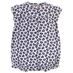 Touched by Nature Baby Girl Organic Cotton Rompers 3pk, Blossoms