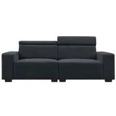 87" Velvet 2-Seater Sectional Sofa with Multi-Angle Adjustable Headrest - ModernLuxe