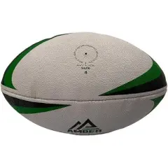 Amber Fight Gear Competition Rugby Ball Non-Slip Surface, All-Weather Durability, Size 4 for Versatile Play & Training