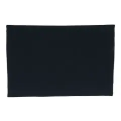 Saro Lifestyle Stripe Border Placemat, 13"x19" Oblong, Black (Set of 4)