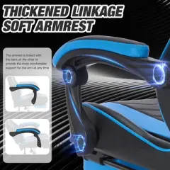 NicBex 360&deg;Swivel Gaming Chair Office Chairs with Wheels,Reclining Back,Adjustable Seat Height&Footrest,Ergonomics Video Game Chairs,300lbs Max