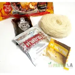 ThaSiam Boat Noodles Nam Tok Instant Vermicelli with Spicy Herb Soup Meal Kit 120 g. (Pack of 5)