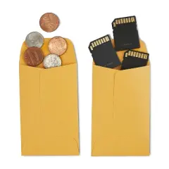 MyOfficeInnovations Gummed Currency Envelopes 2 1/4" x 3 1/2" Brown 500/Box (19848-CC) 535062