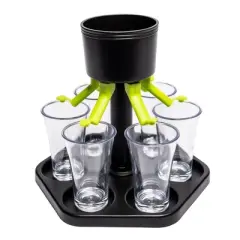 Lexi Home Plastic Liquor Shot Dispenser and Pourer with Individual Stoppers