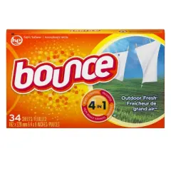 Bounce Outdoor Fresh Fabric Softener Dryer Sheets