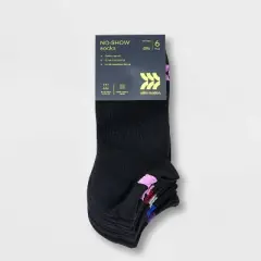 Women's 6pk Structure No Show Socks - All In Motion&trade; 4-10