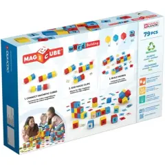 Geomag Magicube Word Building Set, Recycled, 79 Pieces