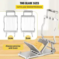 Cheese & Butter Slicer With 1cm & 2cm Replaceable Blades | 304 Stainless Steel Wire | Kitchen Baking Tool for Soft Cheeses
