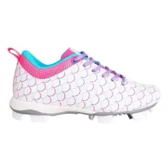 RIP-IT Girls' Play Ball Softball Cleat - Purple/Pink/Aqua Size 2