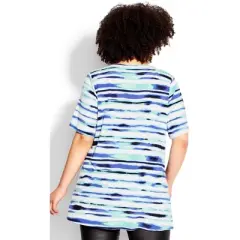 Women's Plus Size Liv Pleat Front Tunic  - Breeze Strp | AVENUE