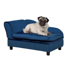 Lyngins Luxury Small Dog Bed with Hidden Storage,Modern Pet Couch with 3" Plush Cushion,Arch Armrests for Small Dogs