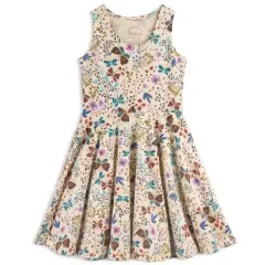 Mightly Toddler Fair Trade Organic Cotton Print Sleeveless Twirl Dress