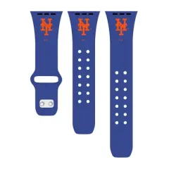 MLB New York Mets Apple Watch Compatible Silicone Band - Blue

