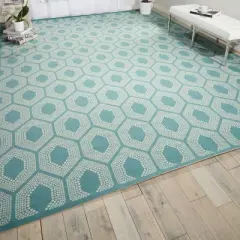 Waverly Sun & Shade "Bubbly" Surf Indoor/Outdoor Area Rug by Nourison
