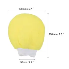 Unique Bargains Microfiber Wash Mitt Scratch Free Round Dusting Gloves for House Cleaning Washing