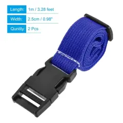 Unique Bargains Travel Luggage Adjustable Buckle Belt Utility Strap 2 Pcs