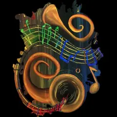 Women's Design By Humans The ART of Music By Adamzworld Racerback Tank Top