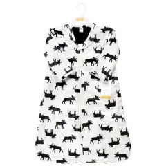 Hudson Baby Long Sleeve Plush Faux Fur Sleeping Bag, Wearable Blanket, Moose