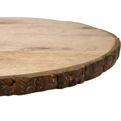 Saro Lifestyle Bark Edge Wood Charger, 14" &Oslash; Round, Natural (Set of 4)
