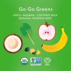 Once Upon A Farm Go-Go Greens Organic Dairy-Free Kids' Smoothie - 4oz Pouch