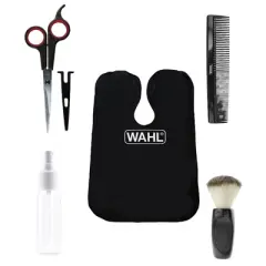 Wahl Haircutting Scissors and Accessory Kit with Shears, Blade Guard, Spray Bottle, Comb, Neck Duster & Cape