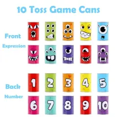 Joyfy Halloween Party Favors 13PCS Carnival Bean Bag Toss Knockdown Can Game Set, Indoor Outdoor Party Lawn Yard Games Birthday Gifts for Kids Adults