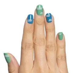 Olive & June Press-On Fake Nails - XS Squoval - Sporty Stripes - 42ct