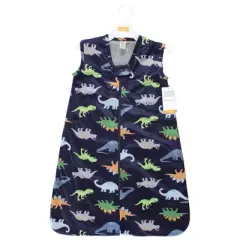 Hudson Baby Infant Boy Plush Faux Fur Sleeping Bag, Wearable Blanket, Dinosaurs