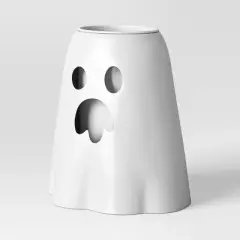 8.25" Small Metal Ghost Planter Halloween Decorative Prop Gray - Hyde and EEK! Boutique&trade;