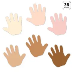 Creative Teaching Press&reg; Multicultural Hands 6" Designer Cut-Outs, Pack of 36