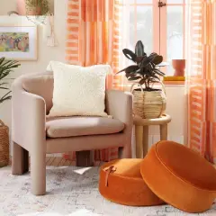 Olivia Round Pouf Rust - Opalhouse&trade; designed with Jungalow&trade;