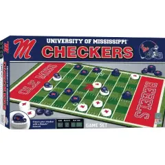 MasterPieces Officially licensed NCAA Ole Miss Rebels Checkers Board Game for Families and Kids ages 6 and Up