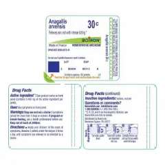 Anagallis Arvensis 30C by Boiron Homeopathic Single Medicine For First Aid  -  80 Pellet