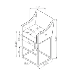 Cordele Barstool Cream - Chic Home Design