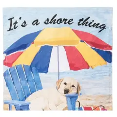 Home & Garden Shore Thing Dog Flag  -  One Garden Flag 18.0 Inches -  Summer Beach Ocean Labs  -  B24863  -  Polyester  -  Multicolored