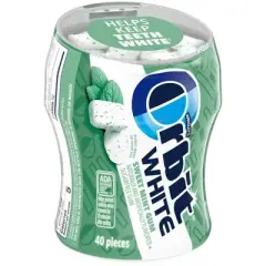 Orbit White Sweet Mint Sugar Free Chewing Gum - 40ct Bottle