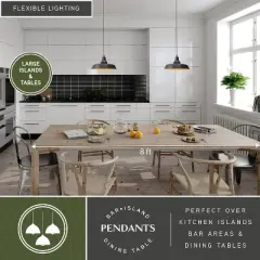 VAXCEL Dorado 1 Light Bronze Gold Farmhouse Outdoor Barn Dome Pendant