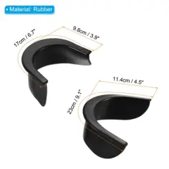Unique Bargains Rubber Wear-Resistant Lightweight Billiard Hole Liners Black 6 Pcs