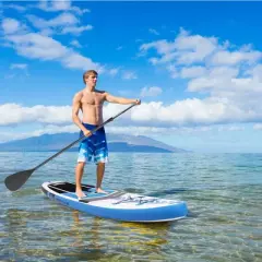 Costway 10'5'' Inflatable Stand Up Paddle Board SUP with Carrying Bag Aluminum Paddle
