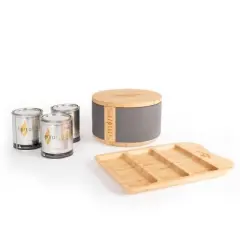 Smore's Gift Set with Bamboo Tray - Gray - Terra Flame