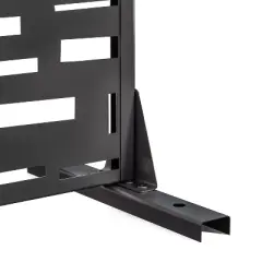 PexFix 72 in. H x 35 in. W Outdoor Metal Privacy Screen Garden Fence Bricks Pattern Wall Applique in Black