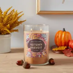 21.5oz Lidded Glass Jar 2-Wick Autumn Harvest Candle - Opalhouse&trade;