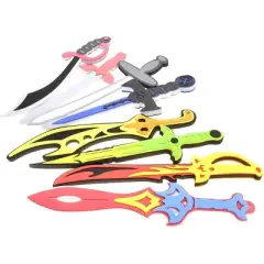 JuzToys 8 Piece Foam Swords Play Set for Kids Parties & Pretend Play