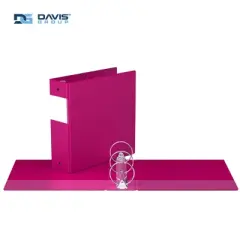 Premium Economy 3" Round Ring Binder 6pk Pink: Davis Group, Hard Cover, 600 Sheet Capacity, 2 Pockets, Polypropylene