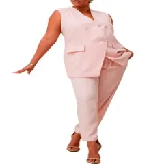 ELOQUII Women&rsquo;s Plus Size Belted Ankle Pant