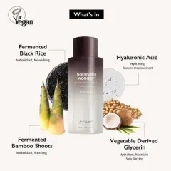 haruharu wonder&nbsp;Black Rice Hyaluronic Toner (Fragrance Free / Alcohol Free) First Essence [150ml]&nbsp;for Plump Skin.