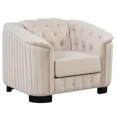 Modern Velvet Upholstered Accent Sofa Chair with Thick Removable Cushion-ModernLuxe