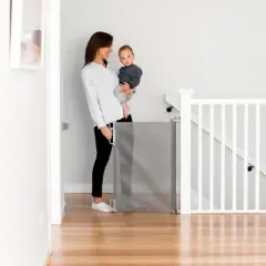 Perma Child Safety Wide Retractable Gate - Gray