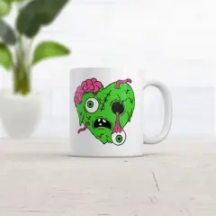 Crazy Dog Zombie Heart Mug Funny Sarcastic Halloween Graphic Novelty Coffee Cup-11oz